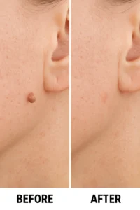 Skin tags removal Salisbury before and after
