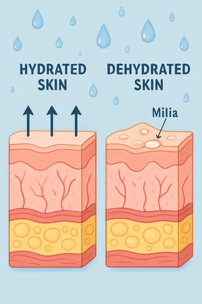 The importance of hydration and milia production Salisbury