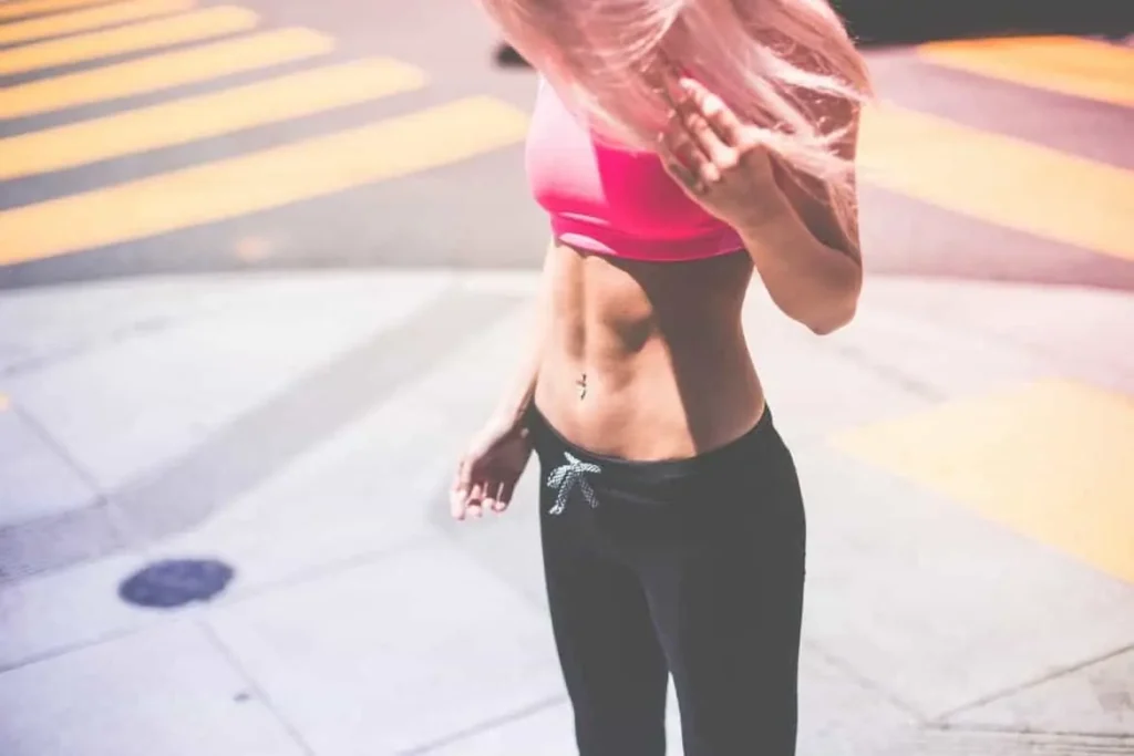 Woman with toned stomach after LA-EMS Body Sculpting Treatment Salisbury